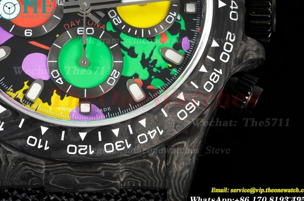 Daytona QF Dial DIW NY Graffiti Carbon SA4130 Colorful 40mm 0416